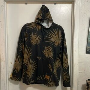 Men’s Hurley XL Modern surf poncho hoodie black & brown.